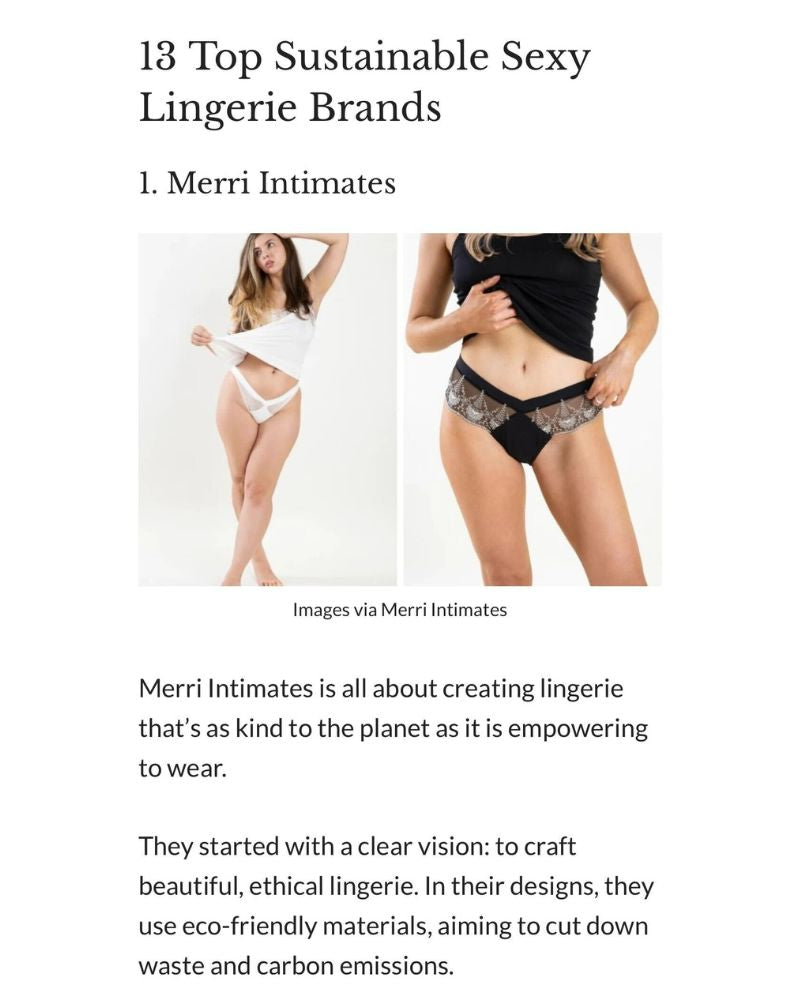 Sustainable Sexy Lingerie in 2024 13 Brands Redefining Eco Friendly